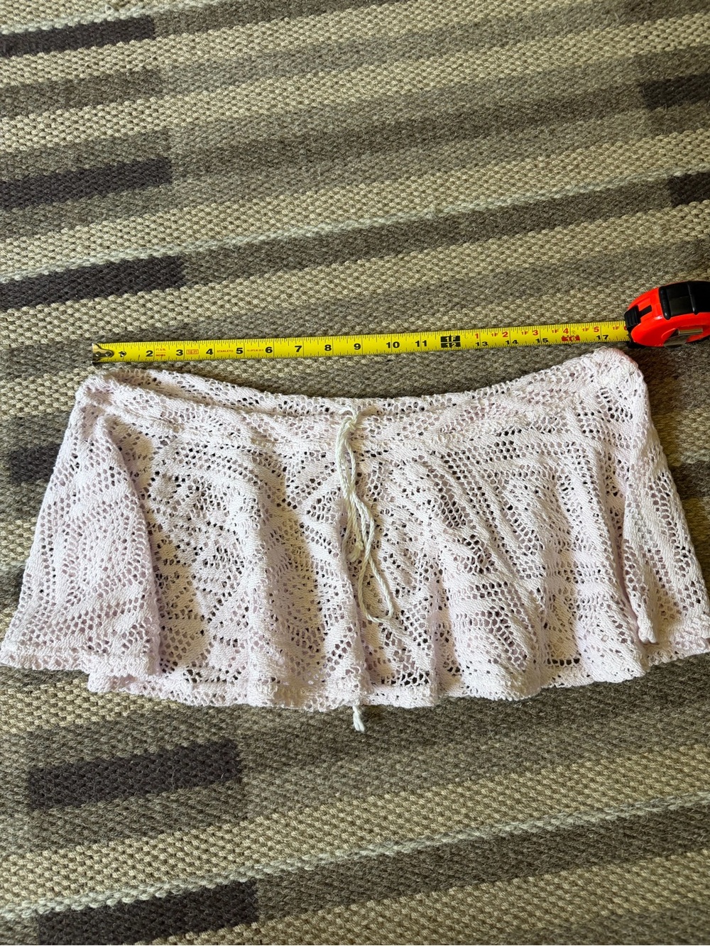Blackbough Light Pink Mara Micro skirt Crochet Drawstring Cover-Up - Picture 3 of 5